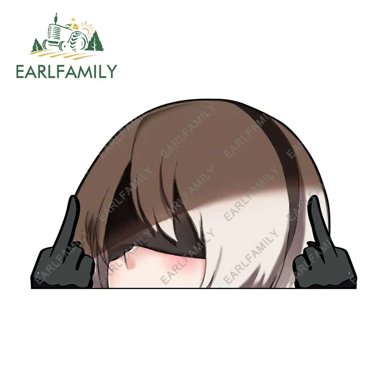 

EARLFAMILY 13 см x 7,7 см, автомобильные наклейки с изображением персонажей аниме, солнцезащитные, водонепроницаемые, забавные наклейки JDM, виниловые наклейки для серфбордов, скейтбордов, автомобильной отделки