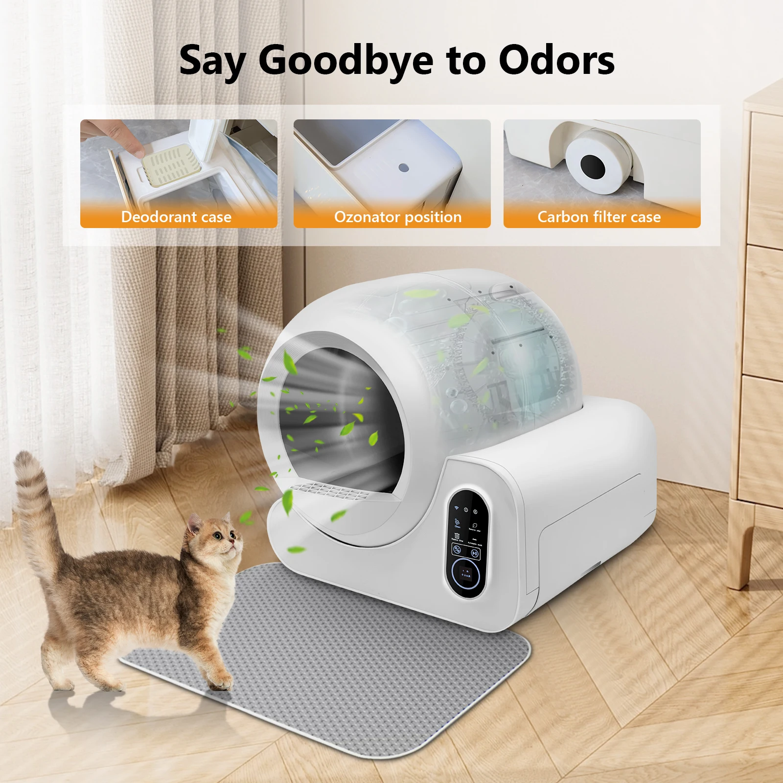 2024 New Automatic Smart Cat Litter Box Self Cleaning APP Controlled Smart CatSelf Cleaning Cat Toilet For Cats Pet Supplies