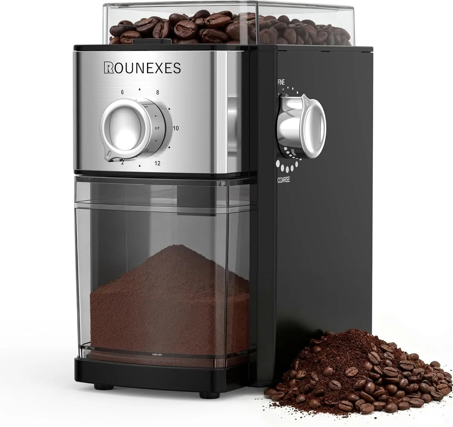 

Компактная электрическая кофемолка с 17 настройками помола, большой контейнер для зерен для домашнего использования