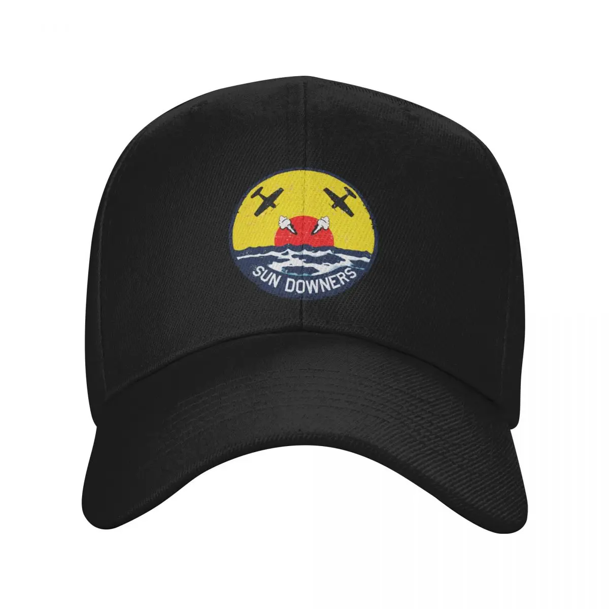 

USN VF-111 Fighter Squadron - Sundowners - Grunge Style Baseball Cap Visor Golf Hat derby hat Mens Caps Women's