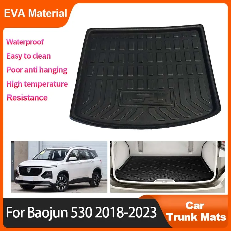 

For Chevrolet Captiva Baojun 530 2018-2023 2022 2021 2020 Car Rear Trunk Mats Waterproof Liner Cargo Boot Storage Pad Accessorie