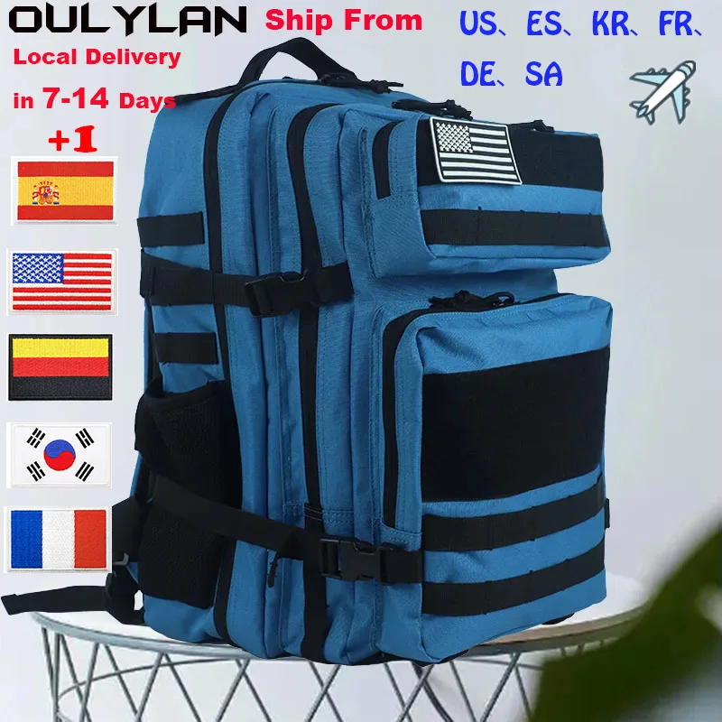 

Oulylan Travel Rucksack Army 3D 25L 45L Military Tactical Backpack Outdoor Training Bag Hiking CampingTrekking Molle Knapsack