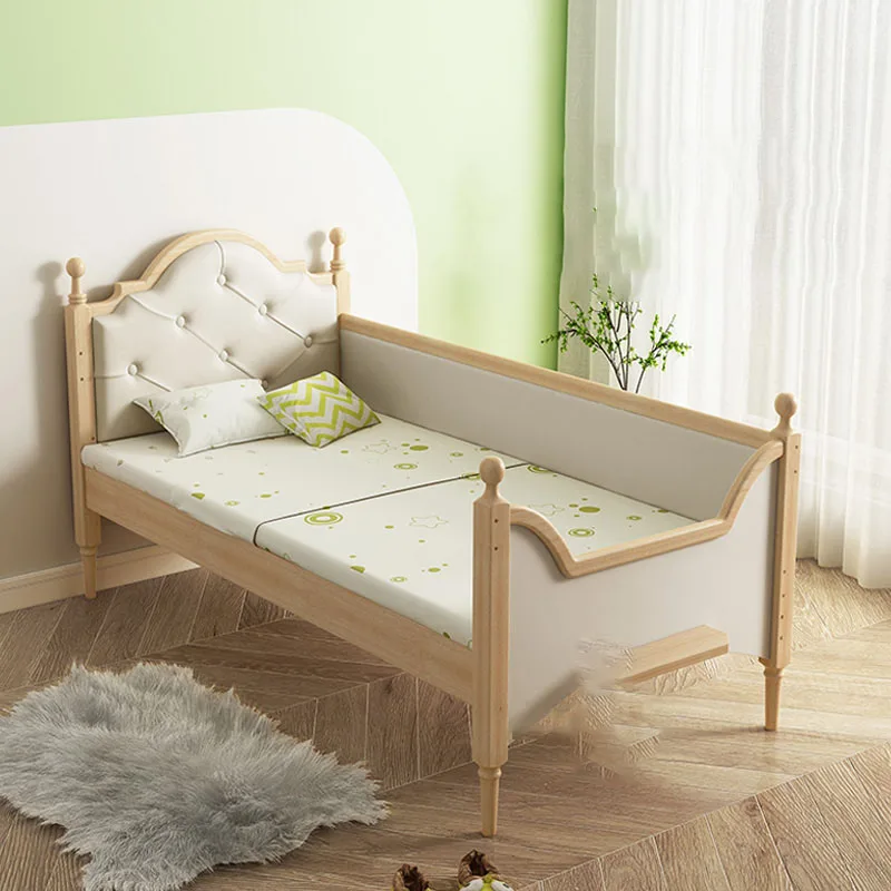 

Bed Luxury Children Beds Modern Minimalist Free Shipping Solid Wood Soft Baby Beds Home Designer Muebles Living Room Furnitures