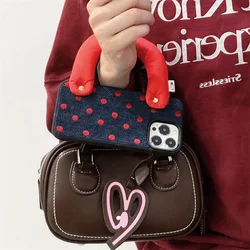 Handheld red wristband with personalized embroidery polka dot cowboy iPhone case for iPhone 13 14 15 16 pro max