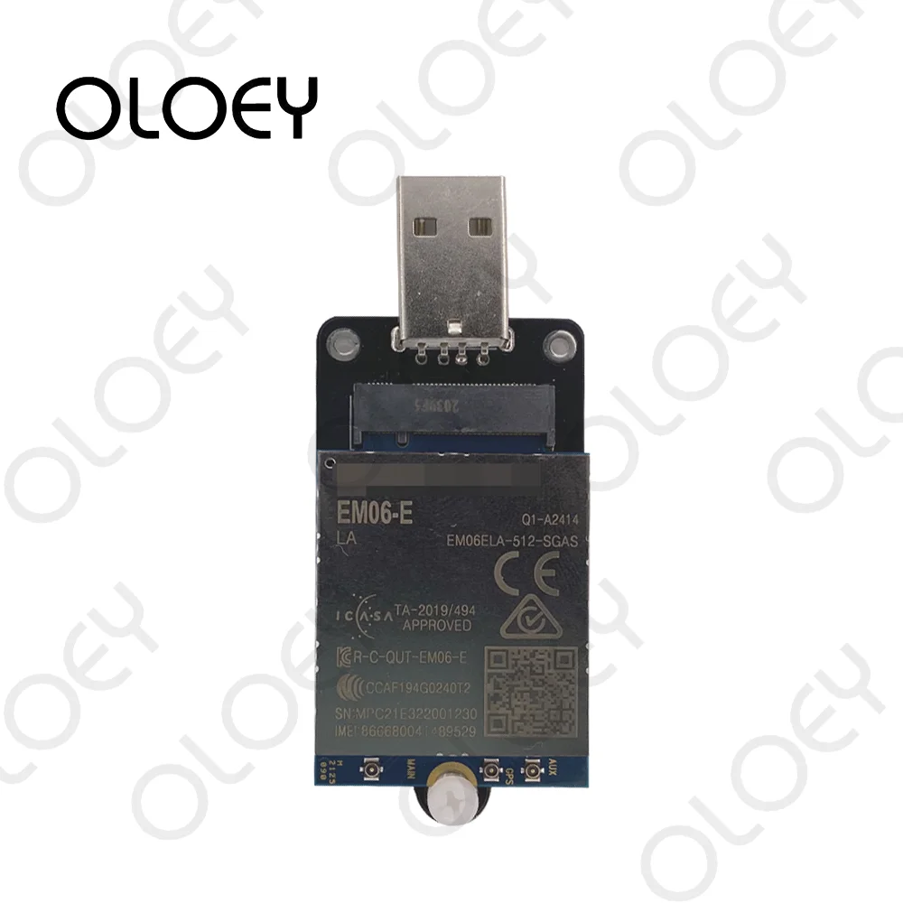 

Quectel EM06-E 4G Module EM06ELA-512-SAGS Cat6 + M.2 NGFF to USB 4G Module Adapter Development Board With Nano SIM Slot