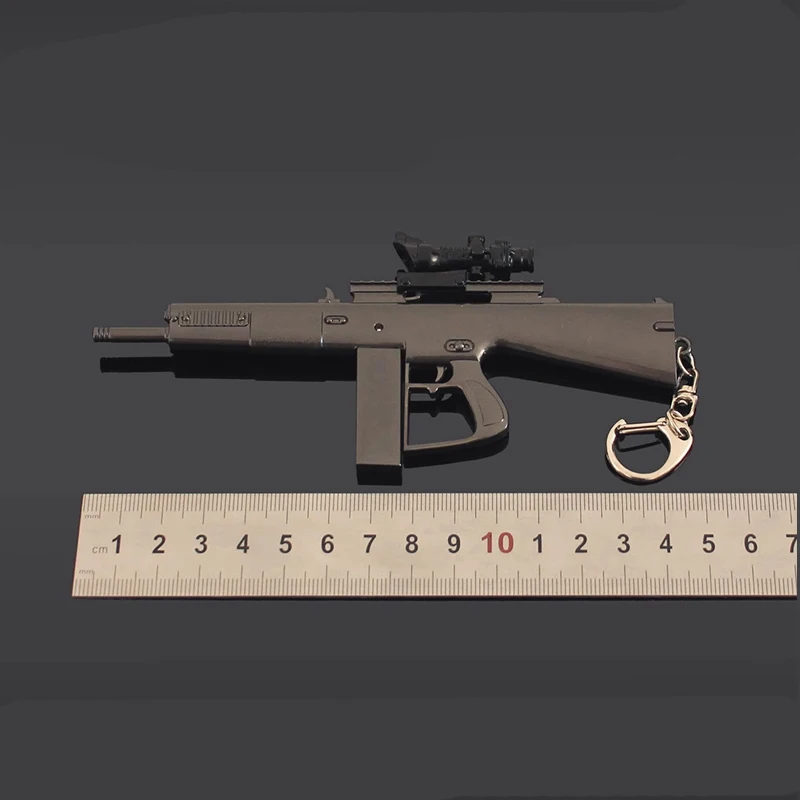 Outdoor Portable EDC Mini Detachable AA12 Toy Gun Metal Model Prop Keychain