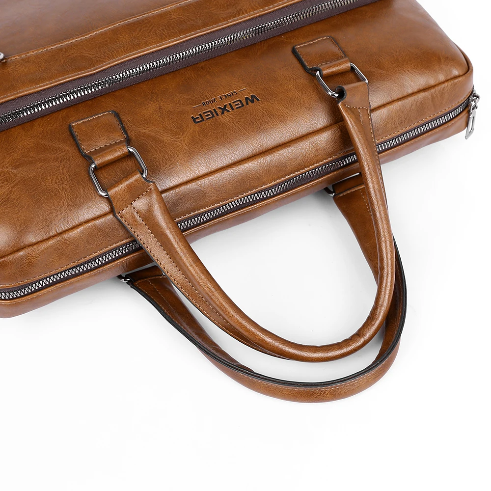 Męska torba crossbody, aktówka ze skóry PU, stylowa torba na ramię do użytku biznesowego i na co dzień.