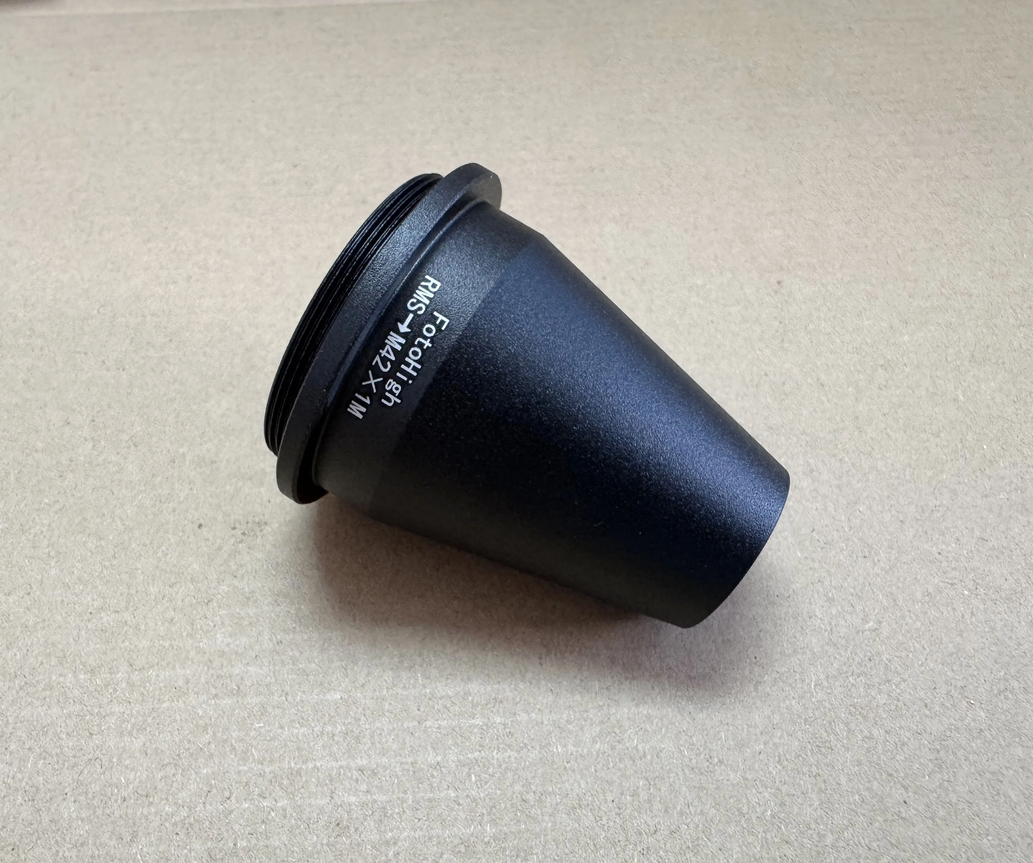 Adaptateur conique de conversion de filetage RMS pour objectif de microscope vers M42 x1mm