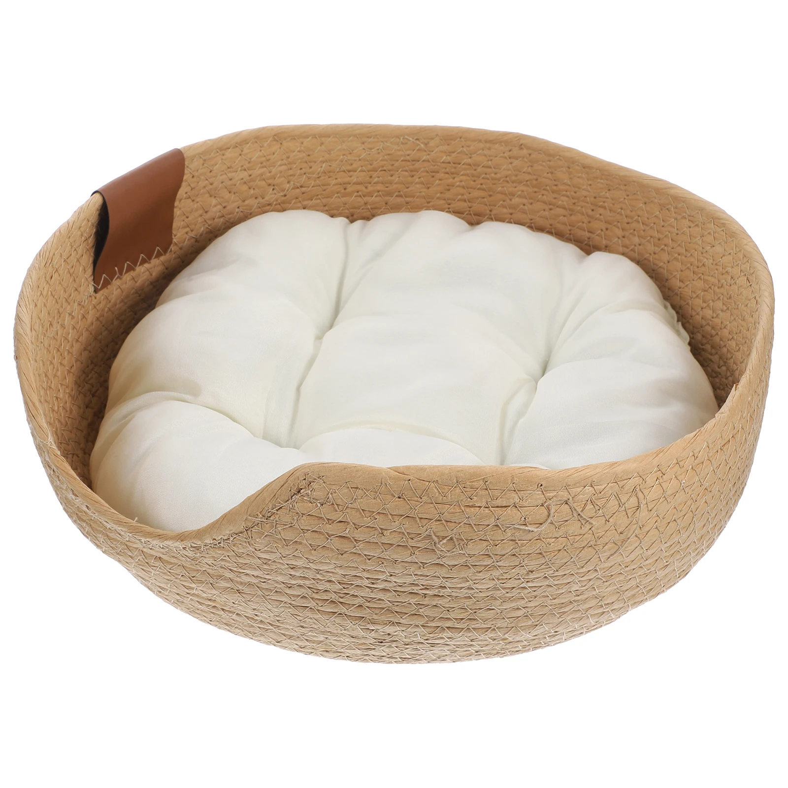 

Summer Pet Nest Cat Bed For Small Dogs Cats Woven Sleeping Bed Breathable Cool Mat Indoor Pet House Puppy Cushion