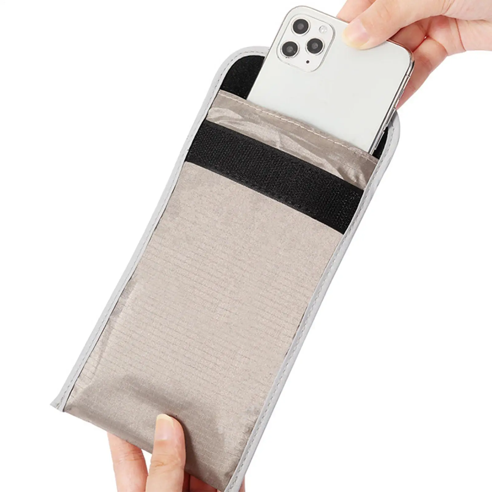 1 pochette de blocage de signal pour téléphone portable, blindage RFID, anti-radiation, pochette de sécurité magnétique, pochette Faraday pour smartphones