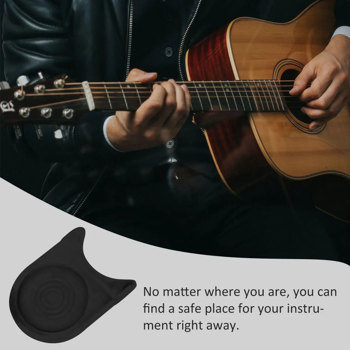 

1pcs Guitar Desktop Mount Rest Stand For Electric Bass Acoustic Guitars Compact Portable Wave Design Guitar Rest R182 Black Safe