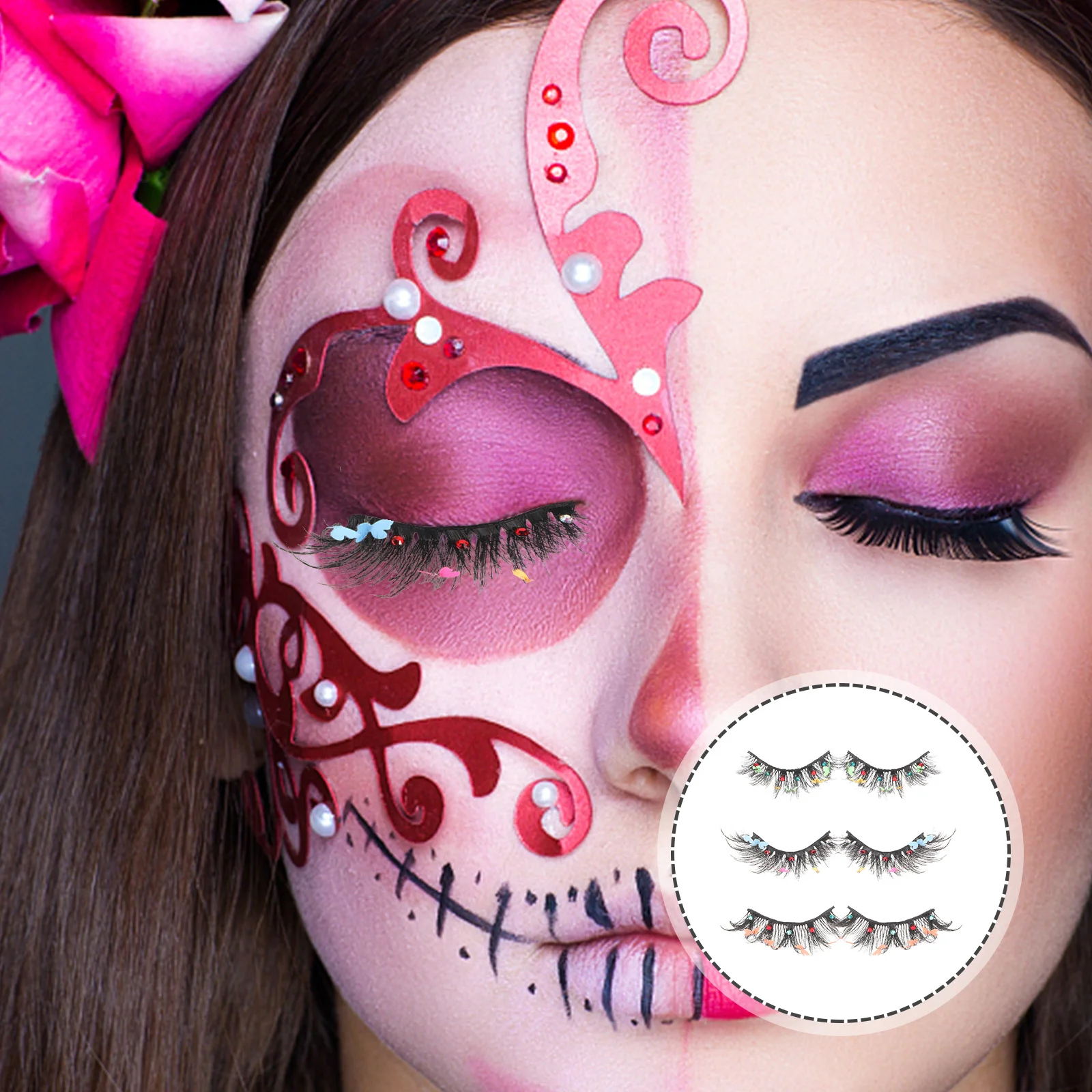 

3 Pairs Fake Eyelashes Extensions Lightweight False Lashes For Women Wispy Natural Makeup Supplies Party