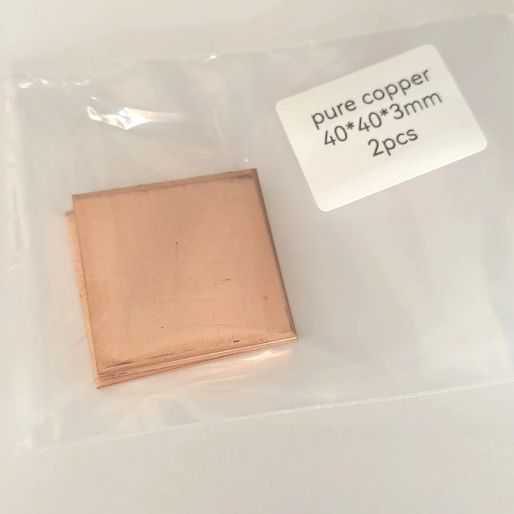 Red Copper Heatsink 40*40*1mm/3mm/5mm Computer PC Laptop Notebook  Heat Conduction Cooling Plate Block sheet