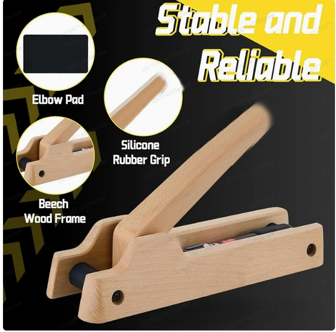 

Grip & Arm Strength Trainer | Wooden Device for Biceps and Wrestling Exercise, Ideal for Home Use