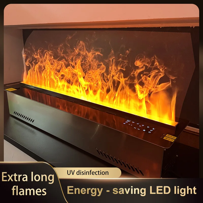 Intelligenter elektrischer Wasserdampf für den Innenbereich, intelligenter Dampf, LED-FlameTV-Kamin, Dekoration, 3D-Wasserdampf, elektrischer Kamin