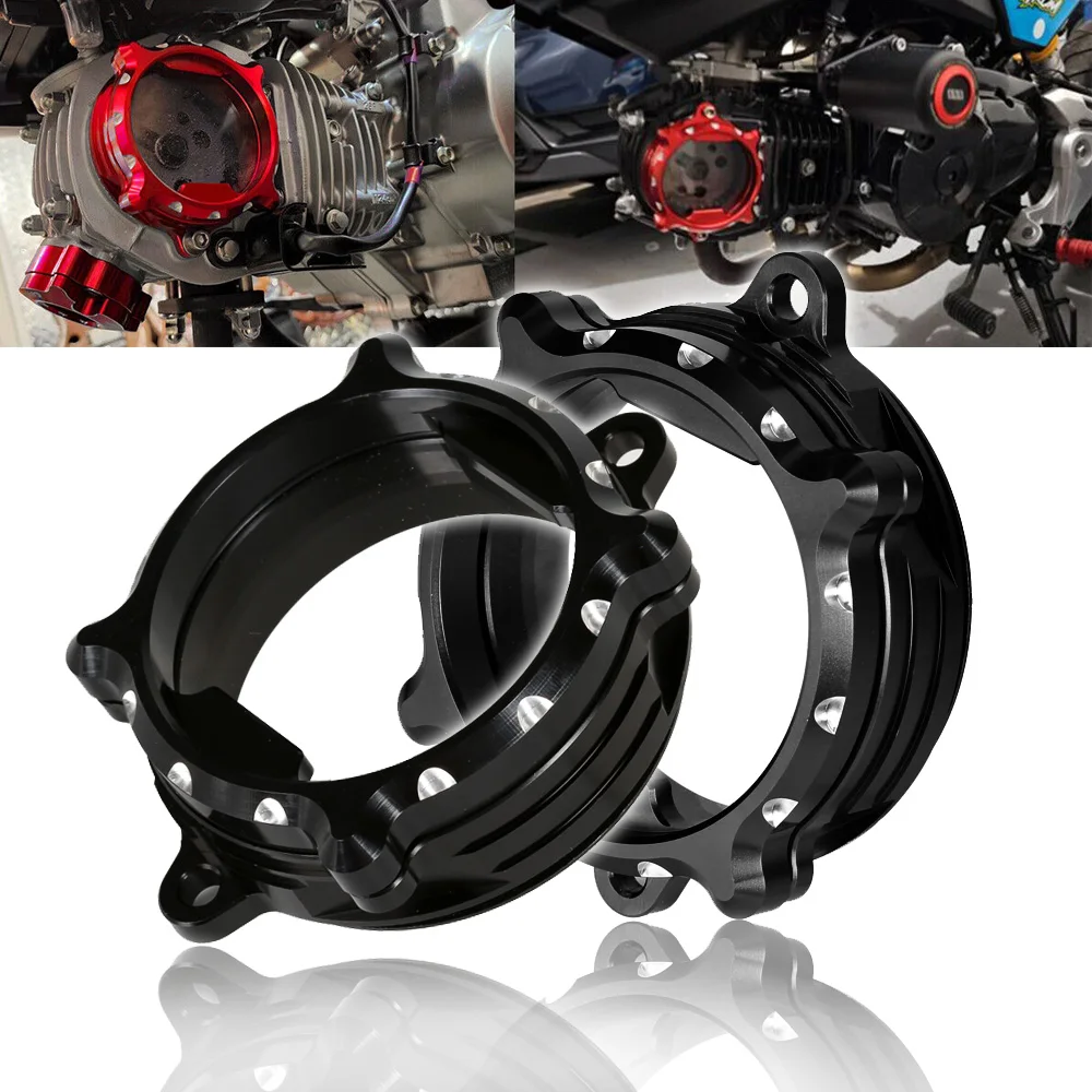 3D CNC Perspective Clear Cam Cover For Honda GROM 125 MSX125 Monkey Dax CT 125  Super Cub 125 Motorcycle Engin