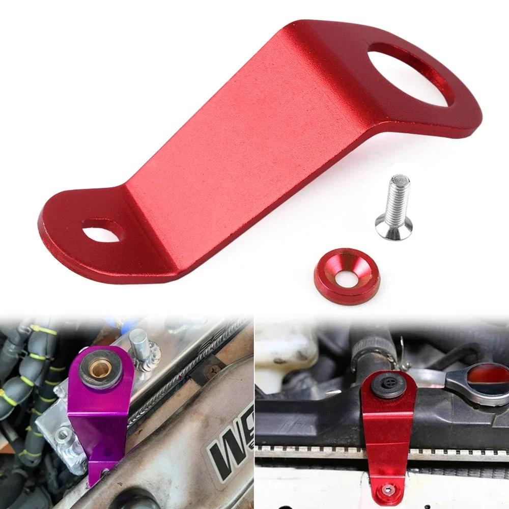 For 92-95 Honda Civic EG Car Water Tank Radiator Support Bracket Button Car Radiator Stay Bolt Bracket Kit Aluminum Universal