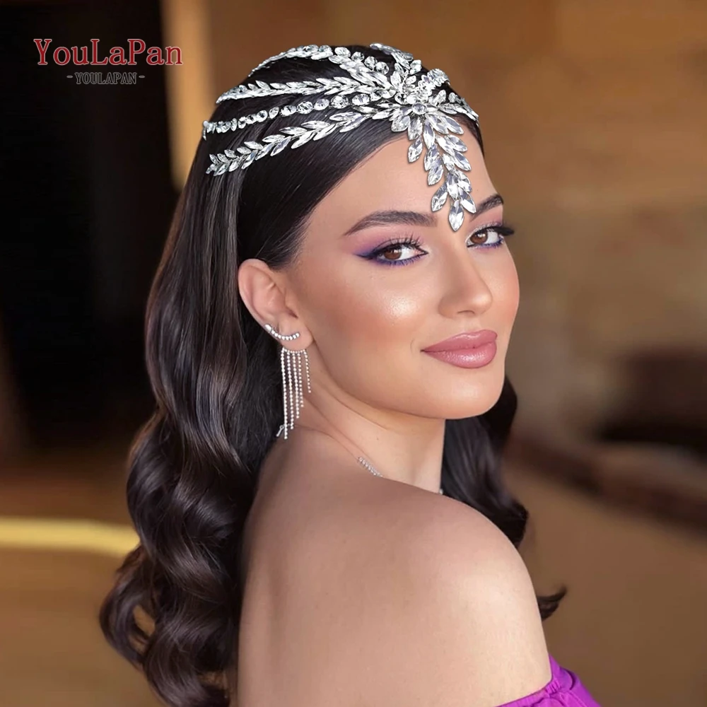 YouLaPan Rhinestone Bridal Jewelry Luxury Accessories Crystal Headpiece Fashion Women Head Decoration Bridesmaid Gifts HP623