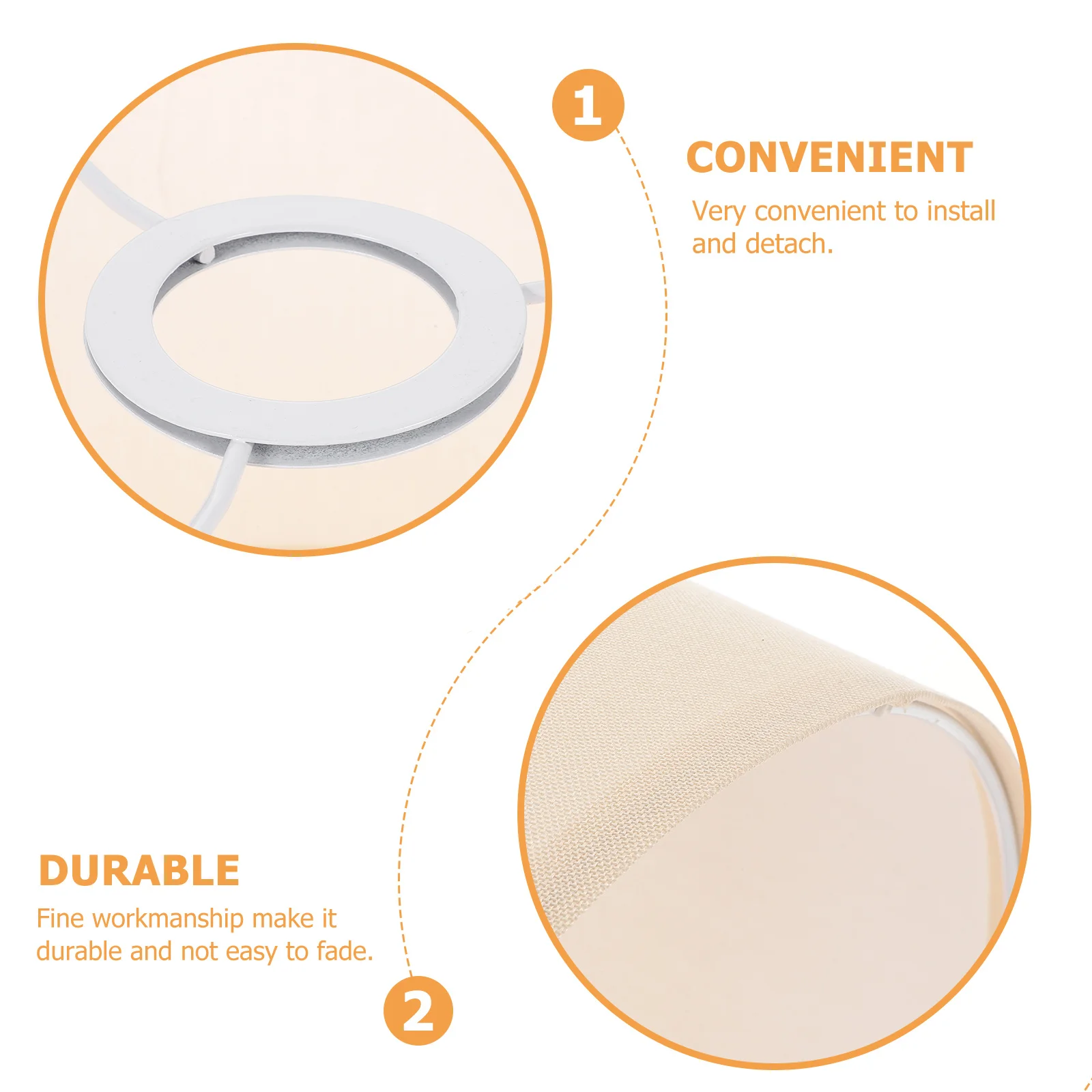 

Premium Linen Fabric Lampshade Metal Cloth Material for Floor Table Wall Lamps Indoor Light Cover Replacement Drum Shade