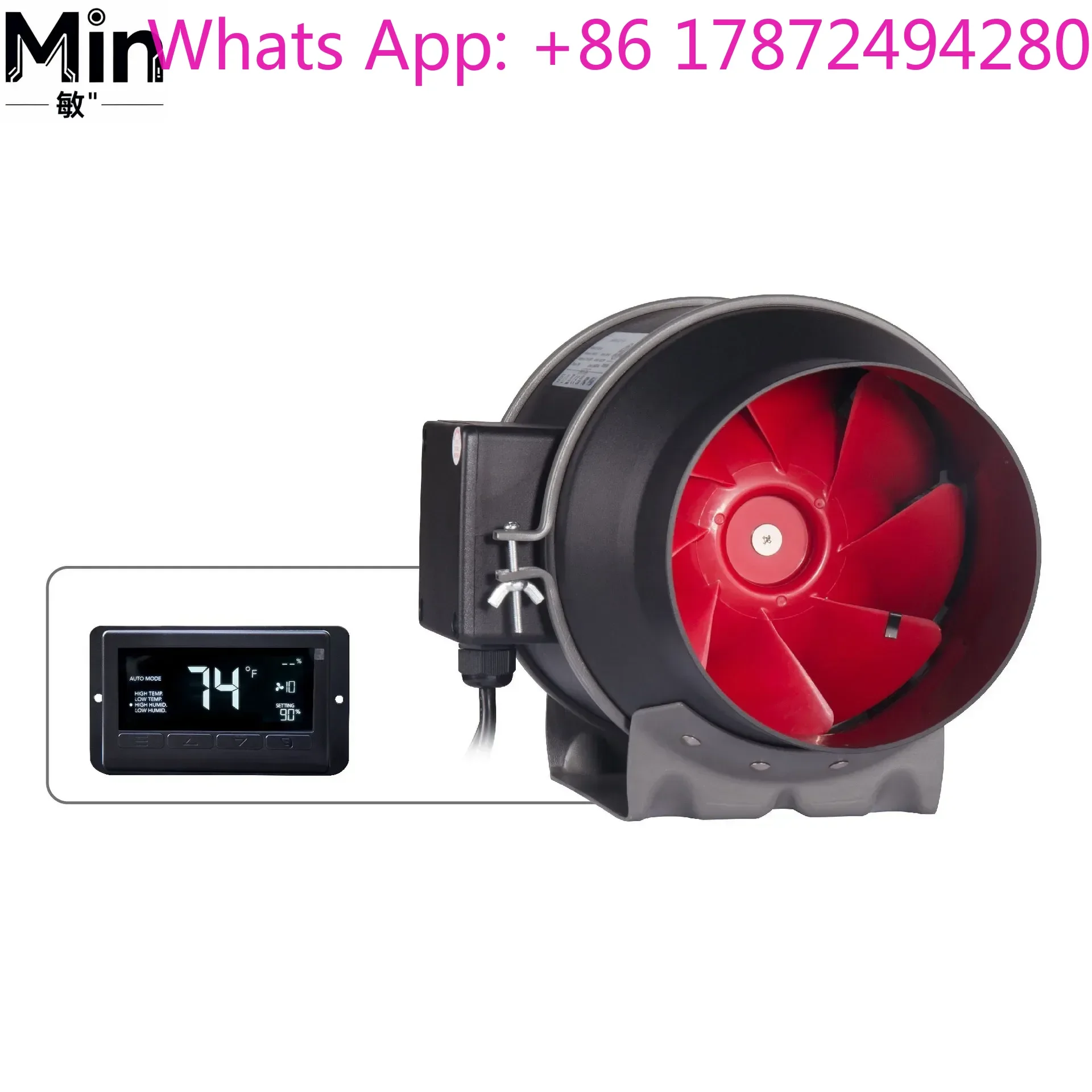 Hot Sale Black Oblique Flow Duct Fan | High Speed Strong Wind Industrial Exhaust Fan, Quiet Indoor Ventilation