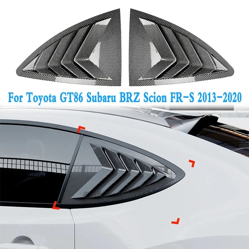 

Car Rear Window Shutter Cover Trim Window Louver Side Vent Trim For Toyota GT86 Subaru BRZ Scion FR-S 2013-2020 Auto Accessories
