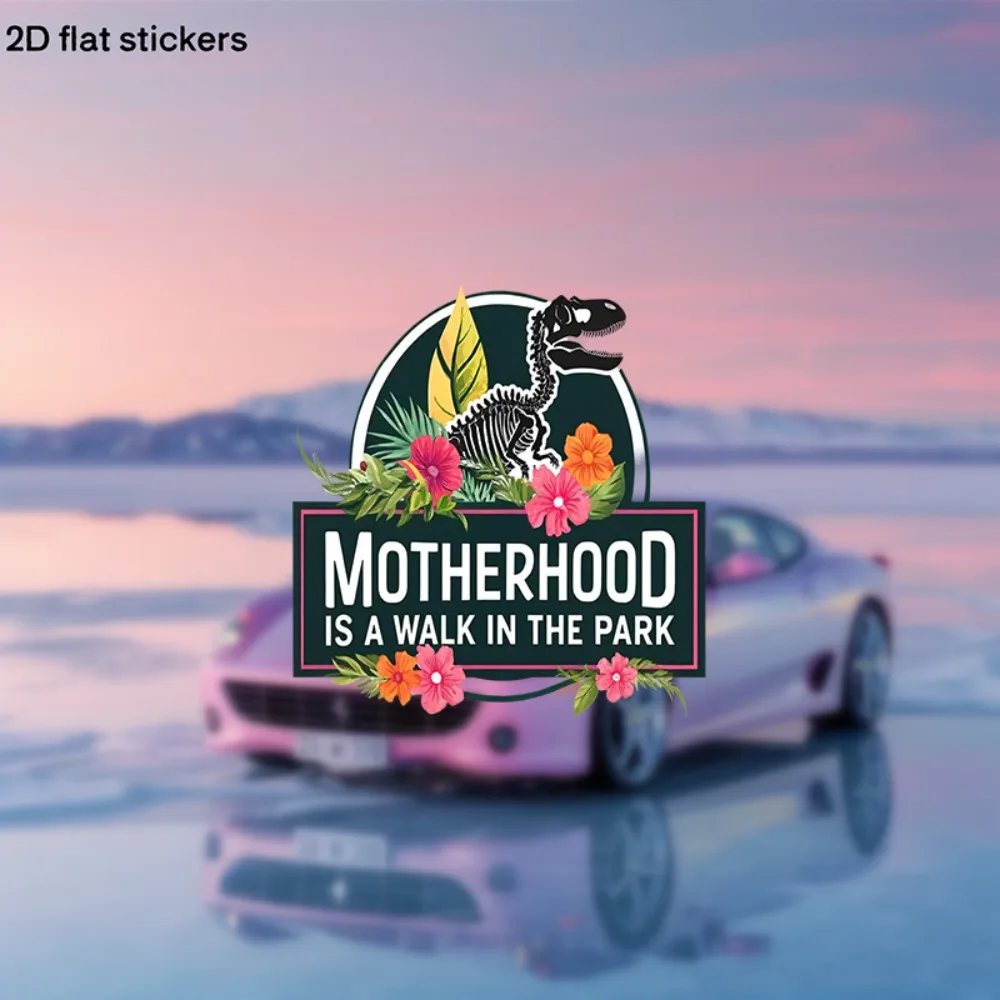 

Decorative Stickers Showcasing Colorful Floral Patterns And a Dinosaur Motif Perfect for Cars Laptops Water Bottles Making