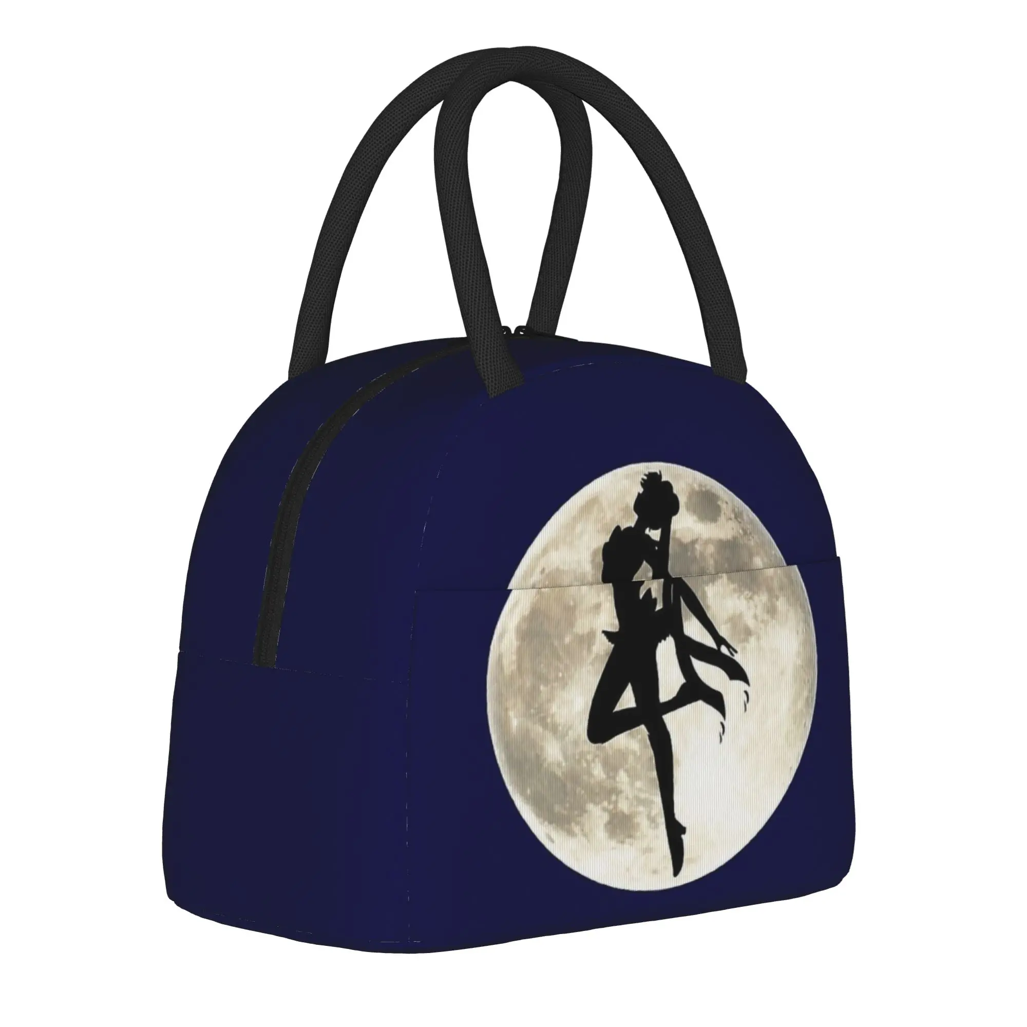 

Sailors Moons Silhouette Insulated Lunch Bags Cooler Bag Reusable,Meal Container Large Tote Lunch Box School Outdoor