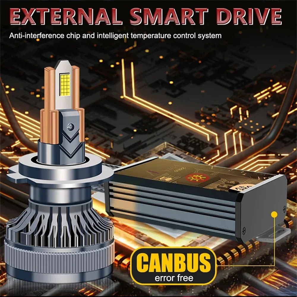High Power Car H7 Led Headlight Bulbs Canbus 4800W H11 H4 LED Automotive Fog Lamp 4800000LM H1 9005 HB3 9006 HB4 9012 HIR2 Light - Image 5