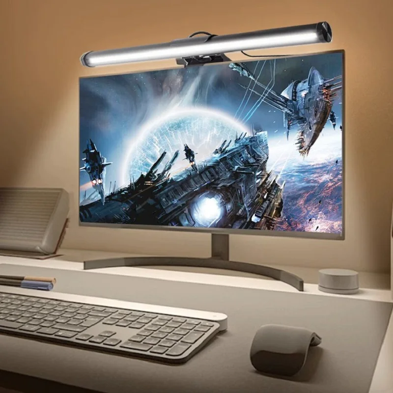 Stepless Dimming RGB Screen Hanging Light – USB-Powered Eye Protection Monitor Bar for Work, Study & Gaming Setup