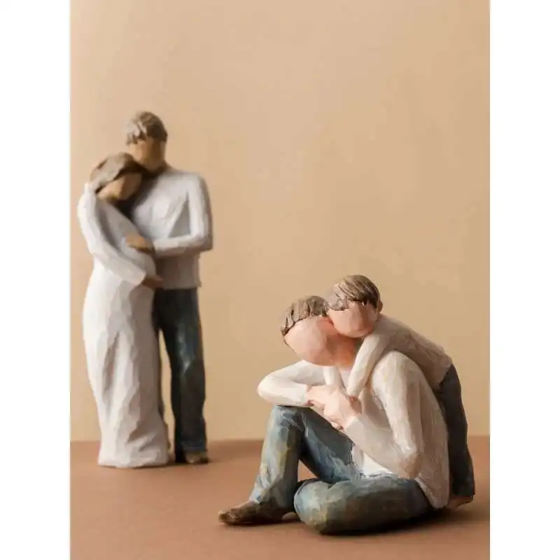 

Nordic decoration creative living room TV cabinet family figure art desktop decoration office small