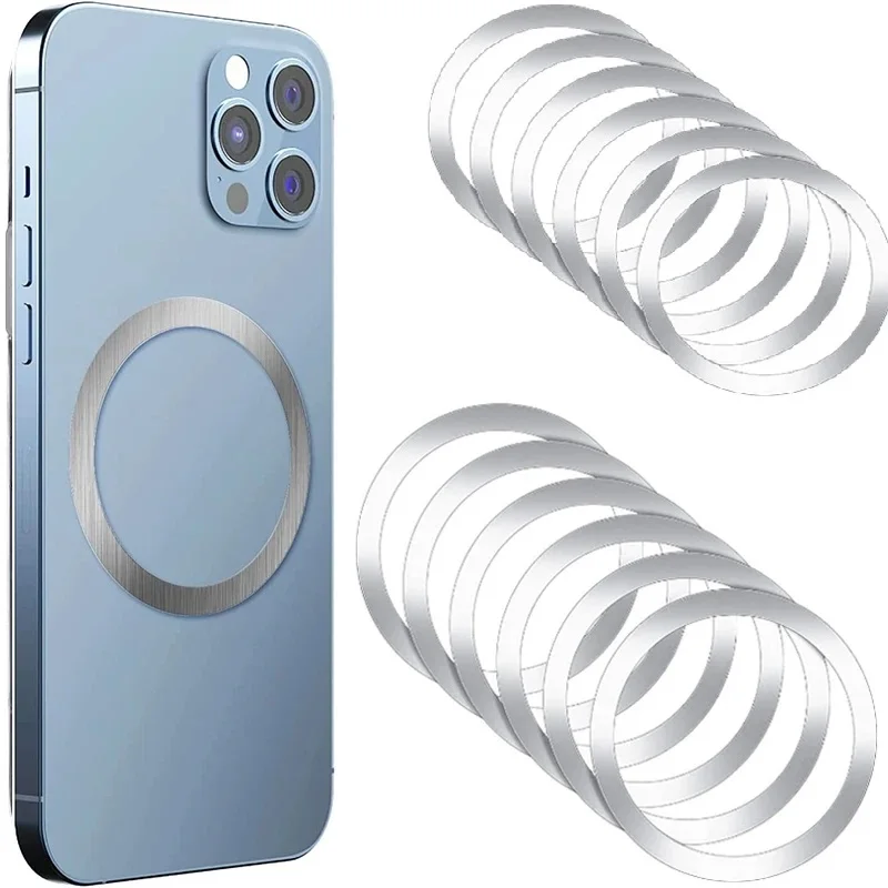 

2-5 шт. металлическое кольцо для беспроводного зарядного устройства, железный лист, наклейка, магнит, автомобильный держатель для телефона, универсальный