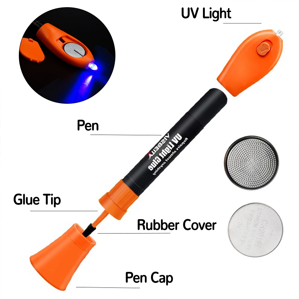 5 Second Fix UV Liquid Light Glue Pen Super Powered Liquid Welding Glass Plastic Adhesive Repair Jewelry Ceramic Toys PC PVC ABS