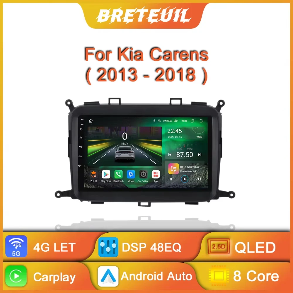 For Kia Carens 2013-2018 Car Radio Android Multimedia Player Intelligent System Navigation GPS Carplay Touch Screen Auto Stereo