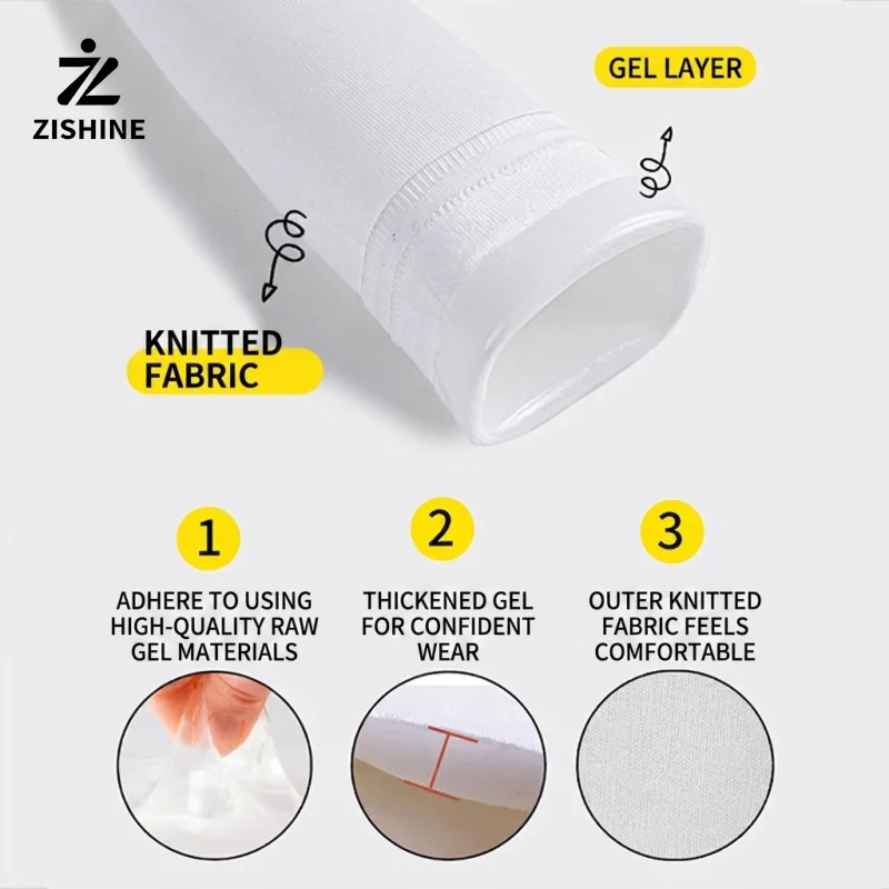 Prosthetic Gel Socks for Below Knee Amputees Residual Limb Protection Sleeve Thickened Silicone Liner Anti-Chafing 1PC
