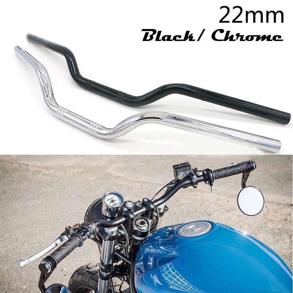 

Motorcycle Handlebars 22mm Iron Handle Bar 7/8"Vintage Metal Refit Handlebar High-Rise Retro Drag Bar Cruiser Bobber Chopper