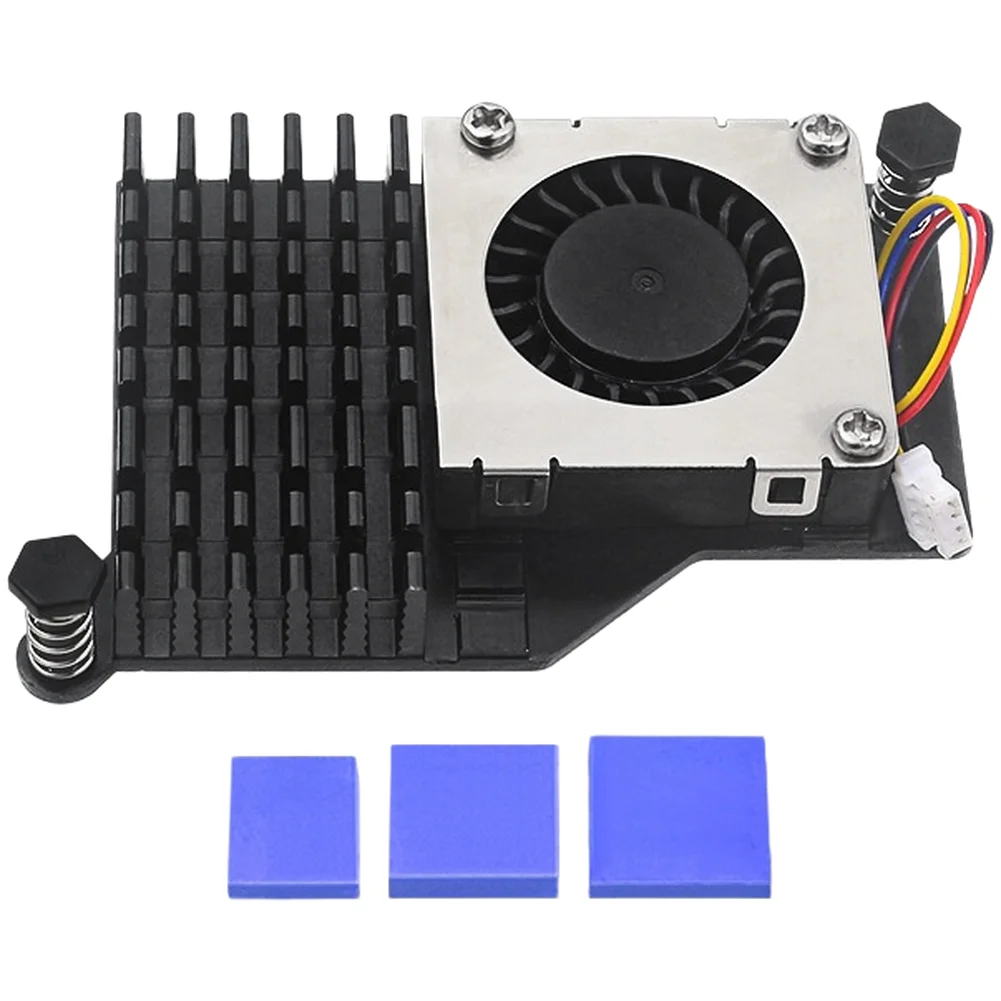 Compact Design Active Cooler IoT Cooling Scenarios Fits Without Blocking Ports Aluminum Heatsink Aluminum Radiator For Pi5