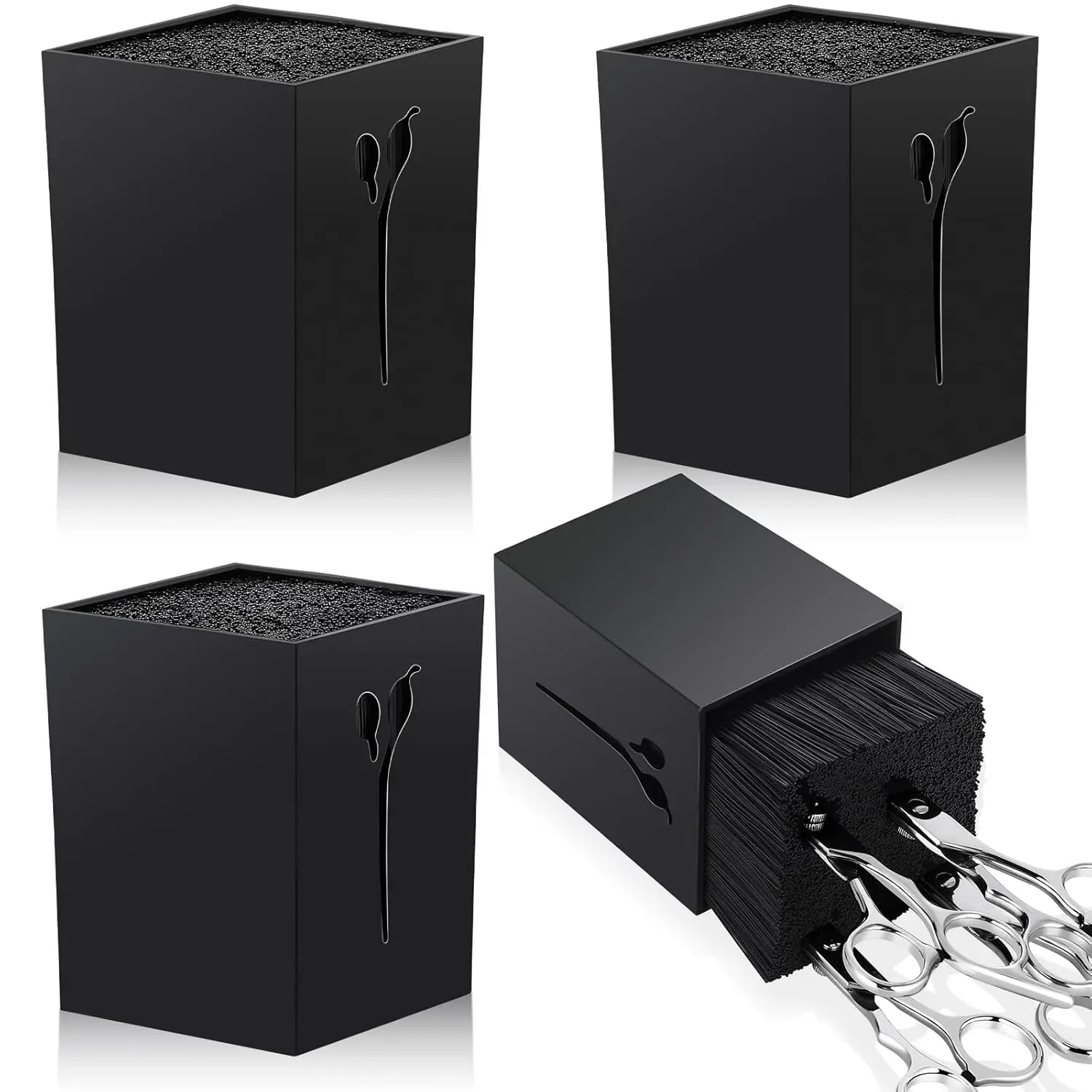 مقص صالون المنظم رف لا فتحة ثابتة صندوق تخزين لمقص الشعر مشط دبوس الشعر فرشاة التجميل تصفيف الشعر تخزين الرف