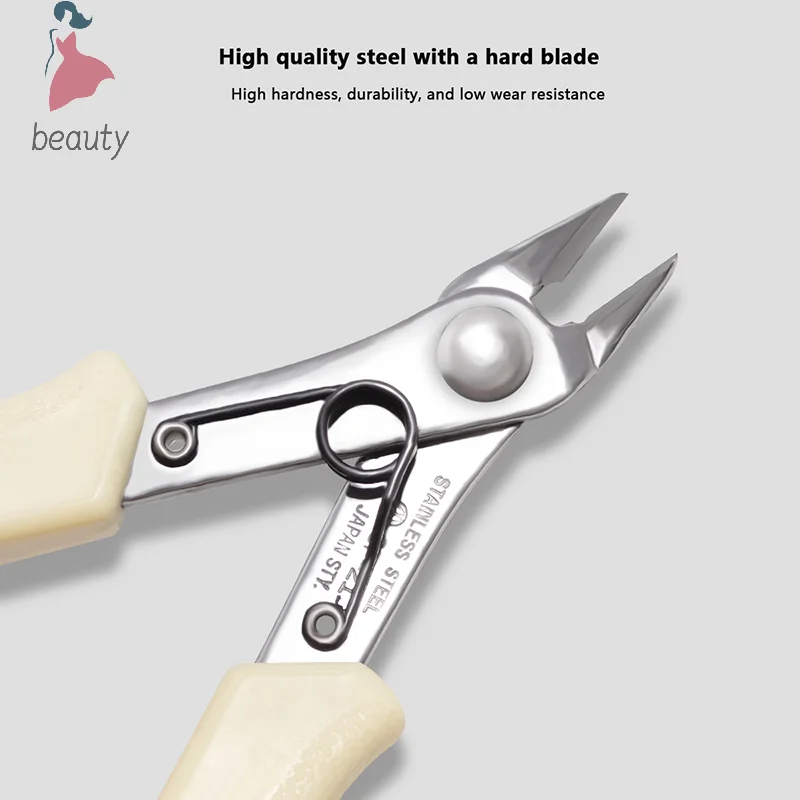 Manicure Nail Pliers For Rhinestones Gems Removal Soft Wire Cutter Nail Unloading Nippers Chain Scissors Nail Art Tool