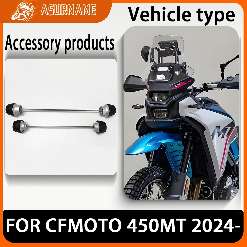 

450 MT New Motorcycle Accessories Front & Rear Axle Fork Crash Sliders Wheel Protection FOR CFMOTO 450MT 2024+