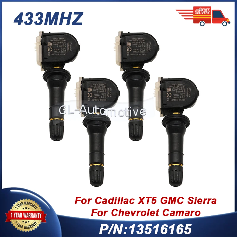 

Система контроля давления в шинах 13516165, 433 МГц, 4 шт., для Cadillac CT6, XT4, XT5, XT6, Chevrolet Traverse, Opel Mokka, Vauxhall, Antara