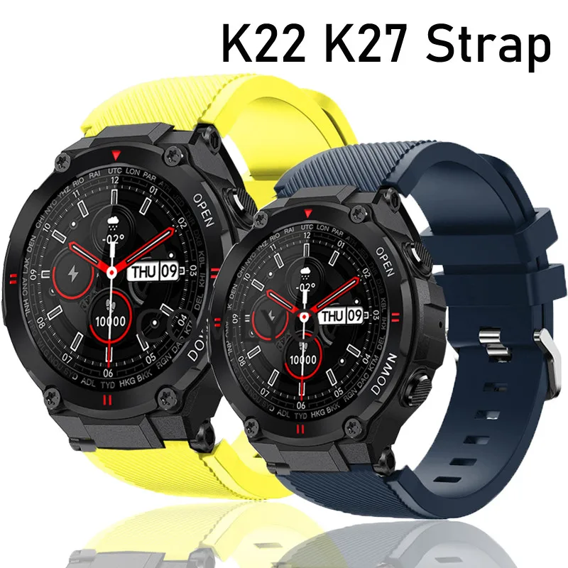 For LEMFO K22 PRO K27 K37 C20 K56 PRO LEM56 DM50 C22 Strap Smart Watch Silicone Soft Sports Band Wristband Bracelet