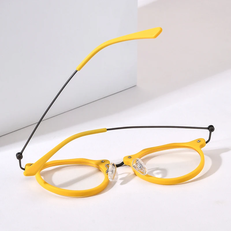 FONEX 아세테이트 티타늄 안경 프레임 여성 새로운 브랜드 디자인 빈티지 레트로 라운드 안경 남성 안경 일본 안경 85905