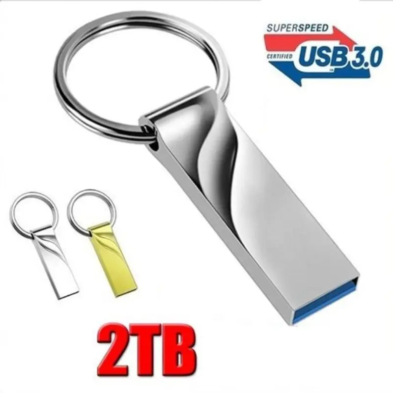 High Speed USB 3.0 Flash Stick Metal Pen Drive 3.0 Metal USB Flash Drive 32GB-128GB 256GB 512GB 1TB 2TB Memory Flash Stick