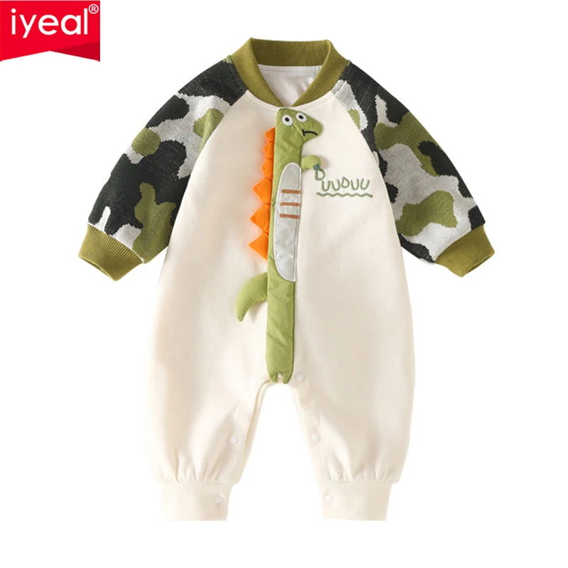 

IYEAL Baby Boys Girl Rompers Cute Dinosaurs Cotton Long Sleeve Cartoon Jumpsuit Autumn Spring Newborn Clothes Toddler Clothing