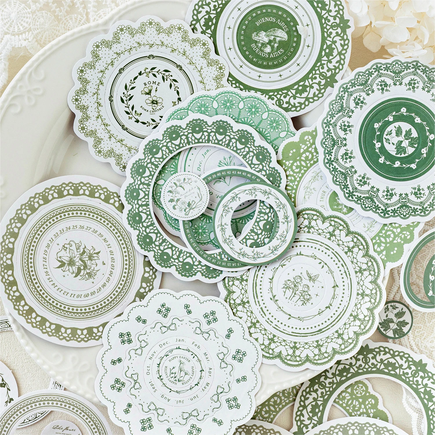 TIANZI 20 قطعة إطار الدانتيل ملصق حزمة مذكرات يدوية الصنع الكولاج الزخرفية سجل القصاصات المواد مجلة لوازم مكتبية الإبداعية #6