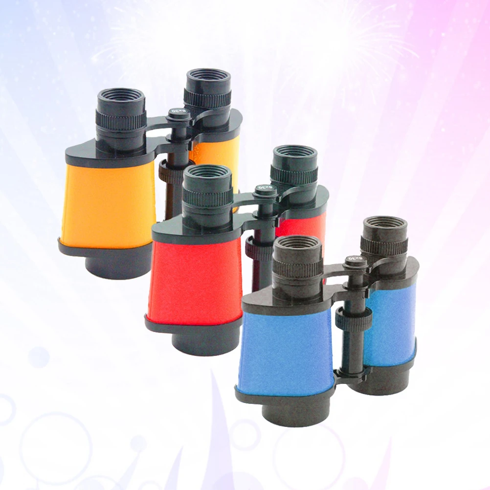 4 pçs crianças telescópio de plástico colorido educacional ciência experimento jogos ao ar livre campo óculos telescópio