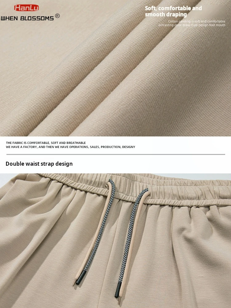 Spring Japanese Style Men's Loose Oversized Drop-Crotch Joggers Pleated Drawstring Casual Pants 2025 Fashion Trend