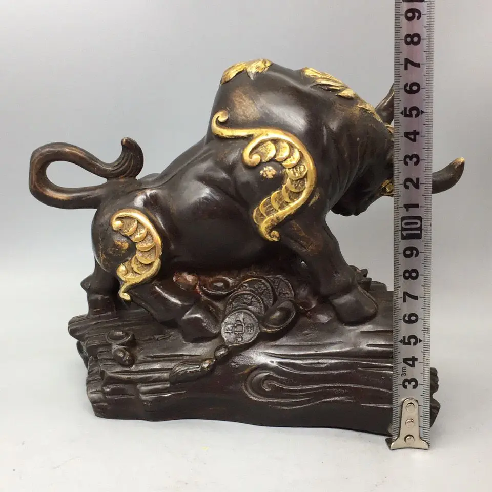 Antique bronze collection, wealth such as rainbow cow, exquisite craftsmanship, mellow pulp, complete shape