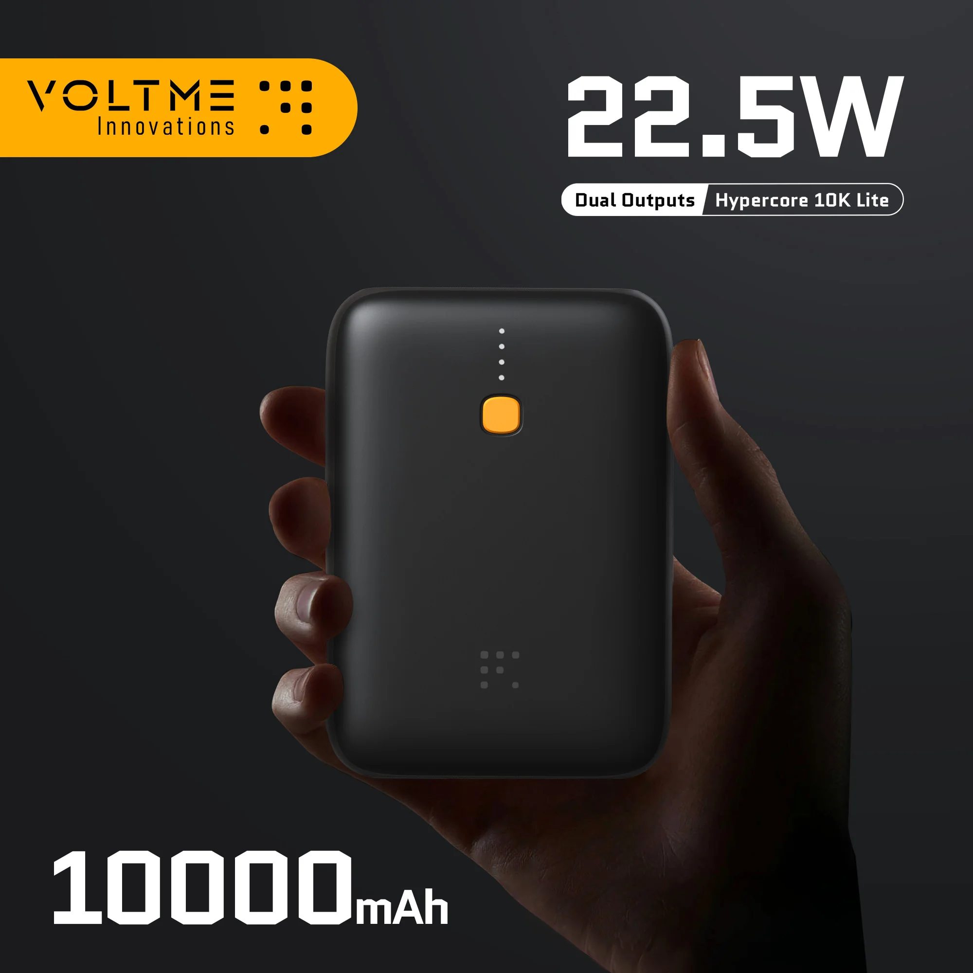 VOLTME Mini Power Bank 10000mAh 22.5W Dual Outputs PD Fast Charging Powerbank Portable External Battery For iPhone 16 Xiaomi