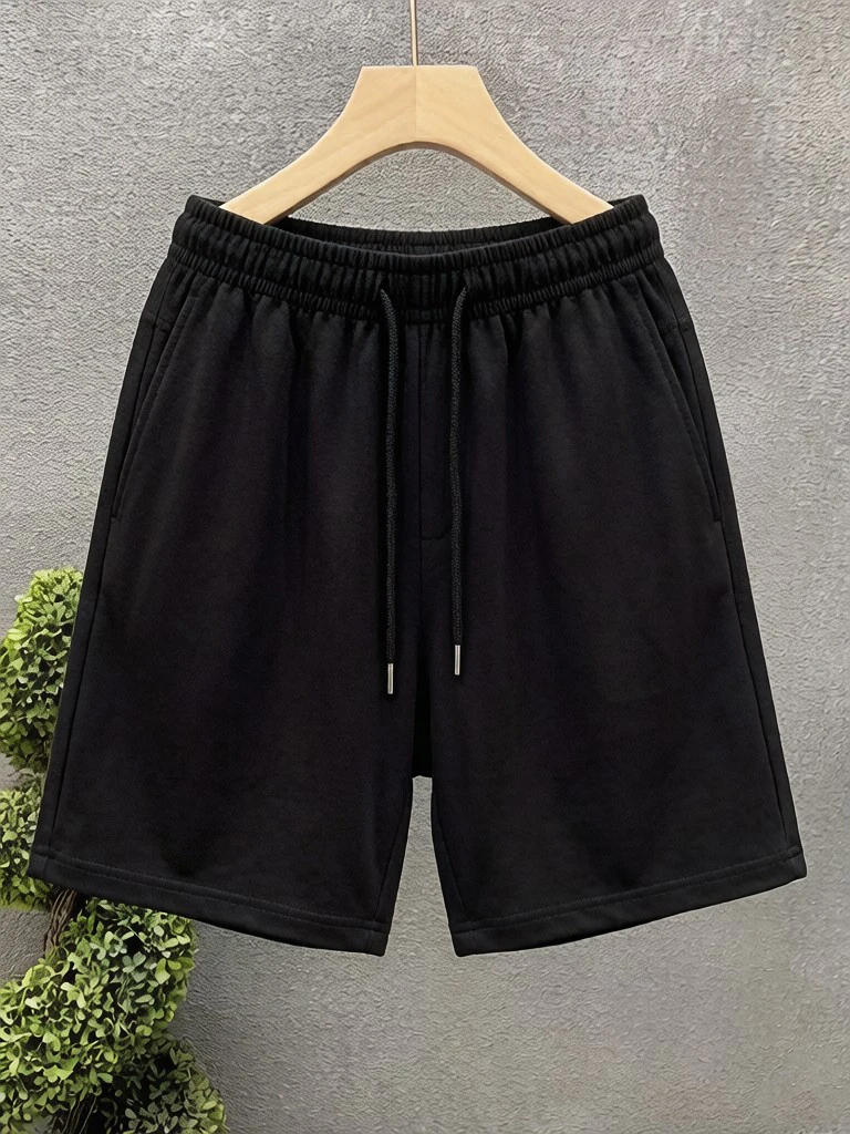 

Мужские однотонные повседневные спортивные шорты оверсайз, удобные дышащие летние шорты для спорта и на каждый день, модные брюки на шнурке